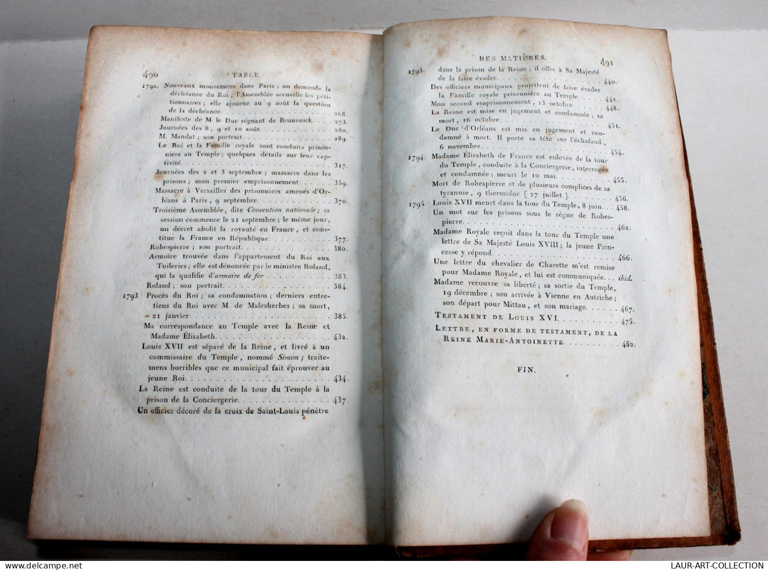 DERNIERES ANNEES DU REGNE ET DE LA VIE DE LOUIS XVI de FRANCOIS HUE, 2e Ed. 1816 / ANCIEN LIVRE XIXe SIECLE (1803.162)