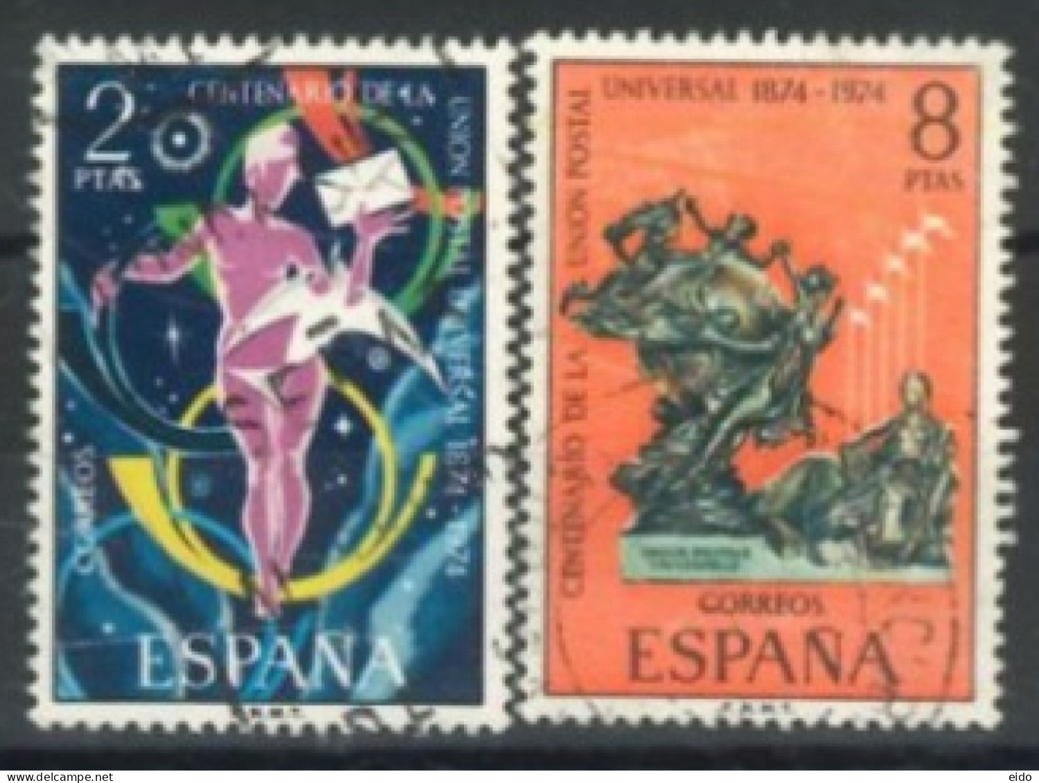 SPAIN, 1974, U.P.U. STAMPS COMPLETE SET OF 2, # 1838/39, USED. - Usados