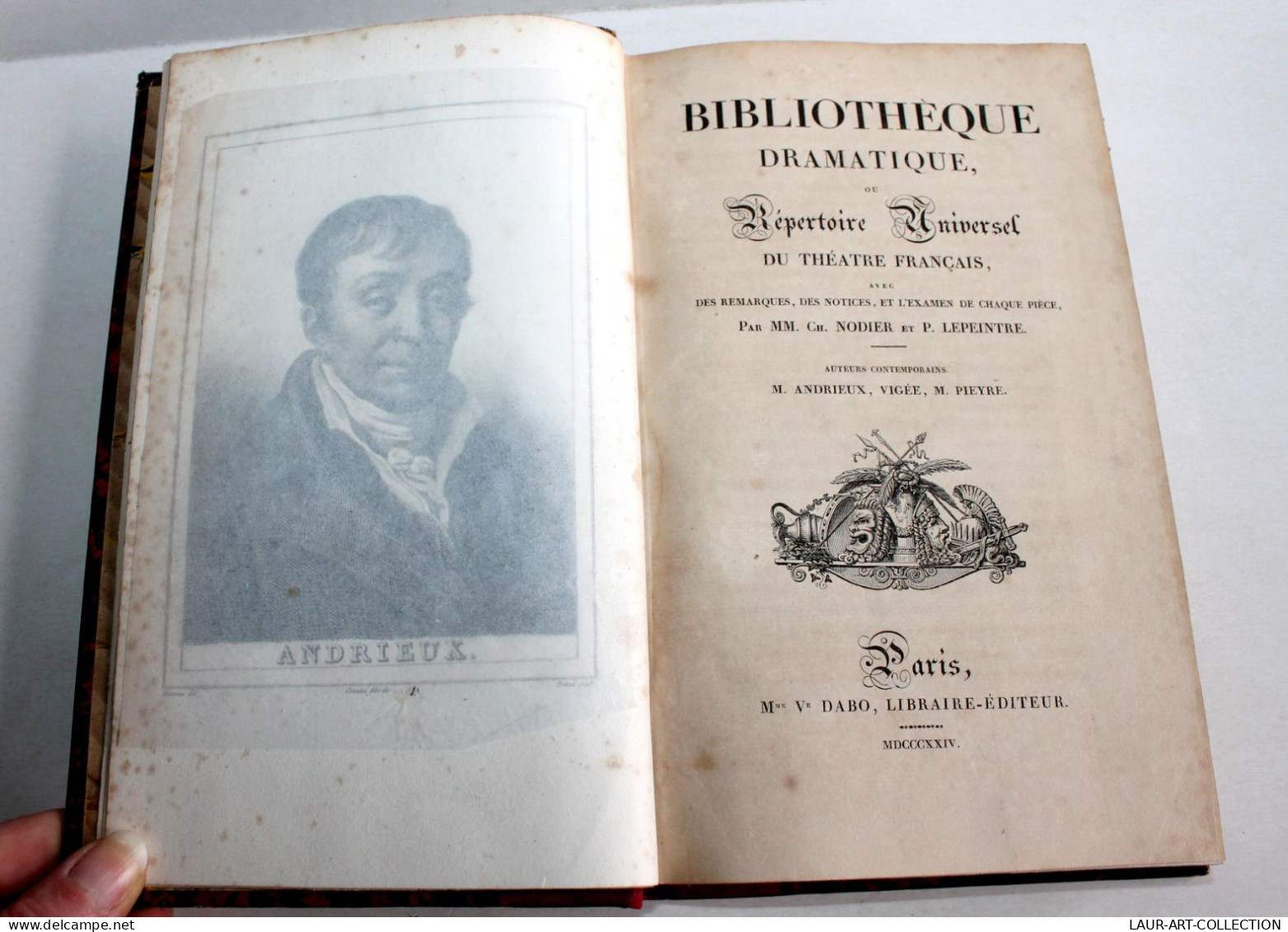 BIBLIOTHEQUE DRAMATIQUE Ou REPERTOIRE UNIVERSEL THEATRE FRANCAIS Par NODIER 1824 / ANCIEN LIVRE XIXe SIECLE (1803.163) - Autores Franceses