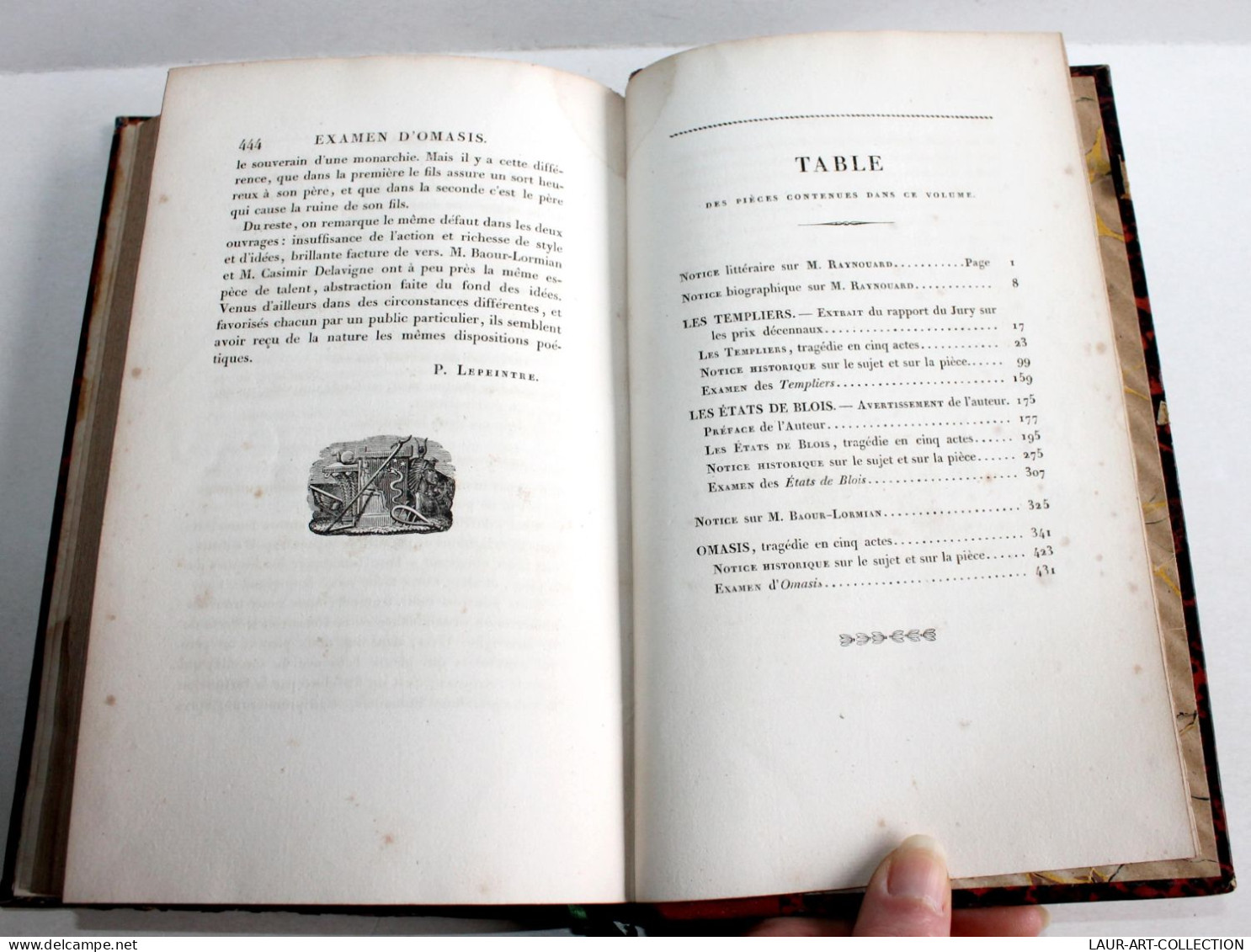 BIBLIOTHEQUE DRAMATIQUE Ou REPERTOIRE UNIVERSEL THEATRE FRANCAIS, RAYNOUARD 1824 / ANCIEN LIVRE XIXe SIECLE (1803.165) - Auteurs Français