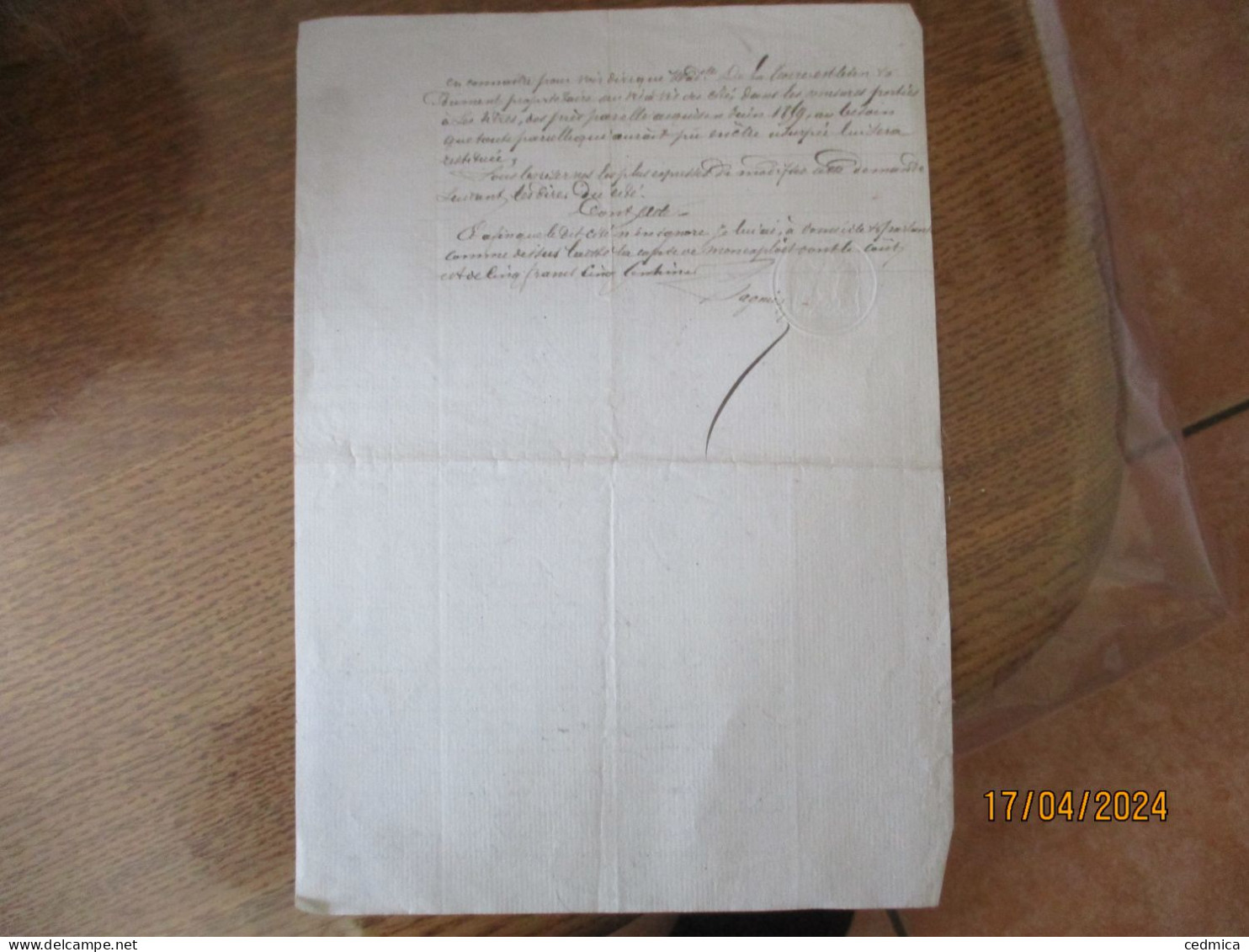 5 JUIN 1861 A LA REQUÊTE DE M.LOUIS DE BUTRON BARON DE LA CORRE DEMEURANT A SAINT-WAAST?J'AI HUBERT PAGNIEZ HUISSIER DE - Manuscrits