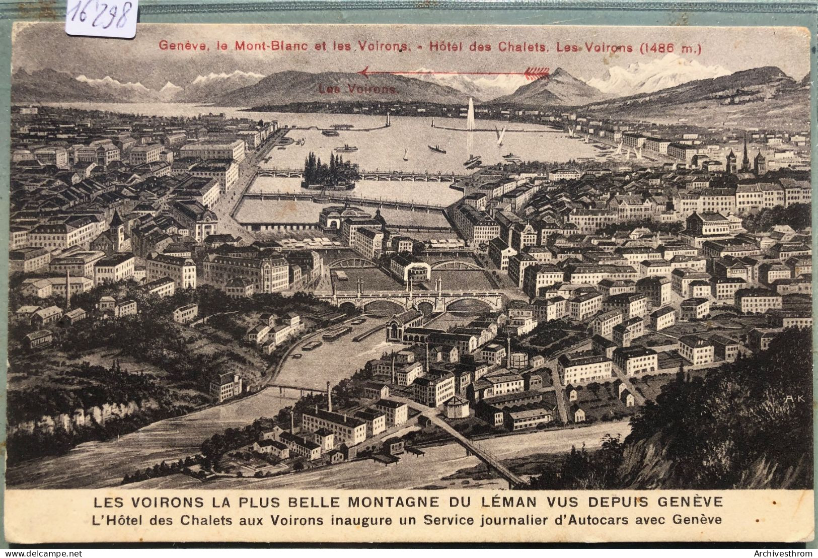 Genève - Plan En Relief Du Centre - Pub Des Autocars Pour Les Voirons (16'298) - Genève