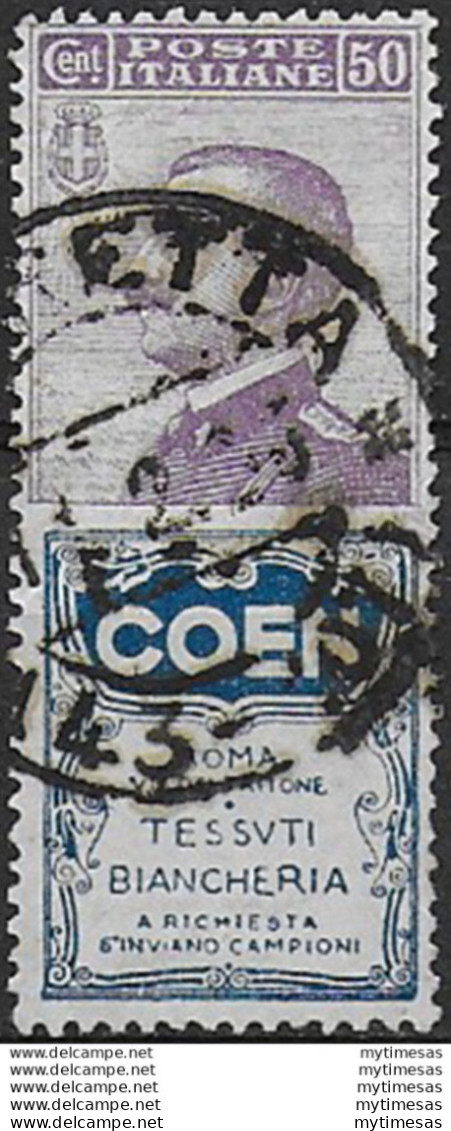 1924-25 Italia Pubblicitari 50c. Coen Cancelled Sassone N. 10 - Otros & Sin Clasificación