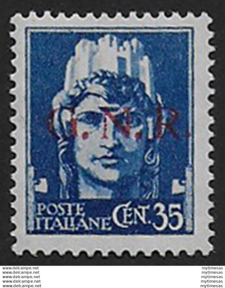 1944 Repubblica Sociale 35c. G.N.R. Verona Var MNH Sassone N. 476iae - Autres & Non Classés