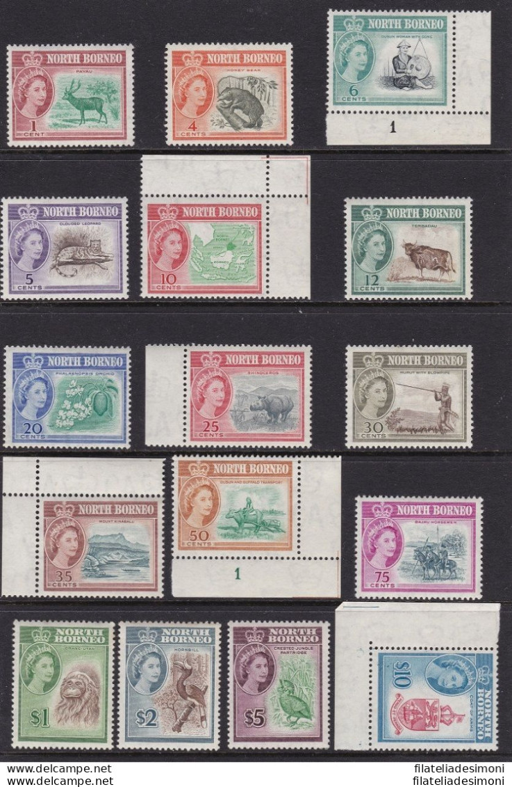 1961 North Borneo - Stanley Gibbons 391/406 - Serie Di 16 Valori - MNH** - Altri & Non Classificati