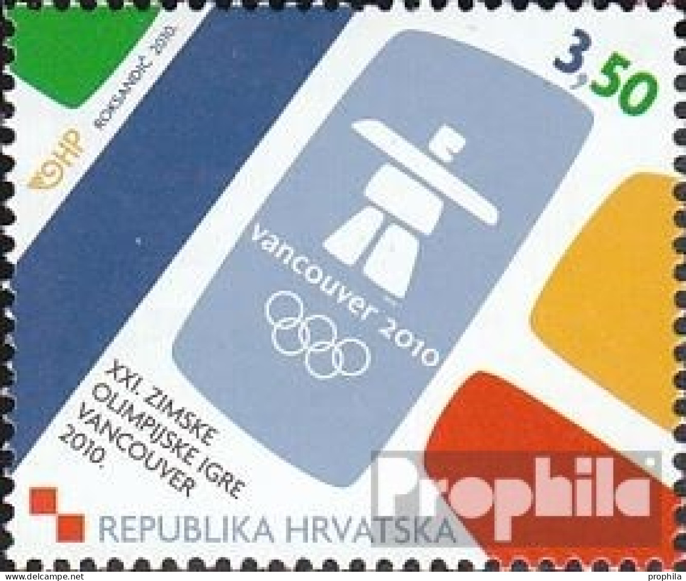 Kroatien 933 (kompl.Ausg.) Postfrisch 2010 Olympische Winterspiele - Croatie
