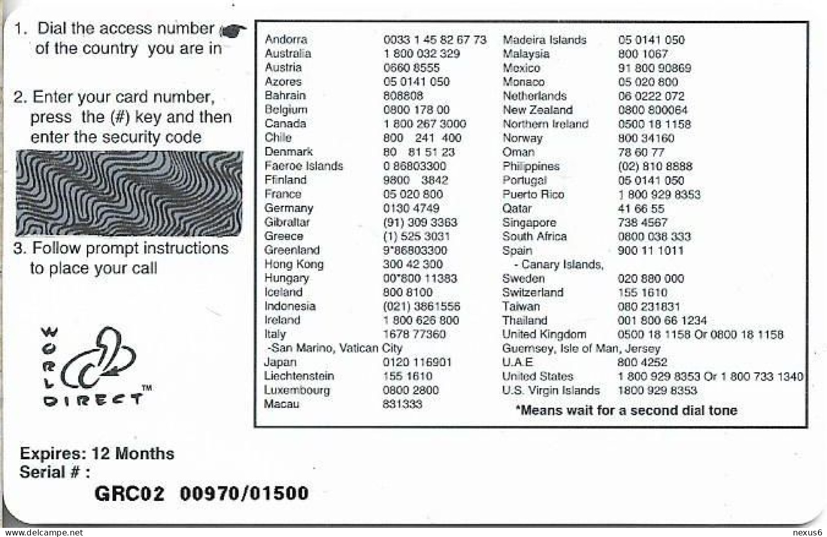 Kuwait - InterKey - Multinational Phone Card, GRC02, Remote Mem. 100U, 1.500ex, Mint Unscratched - Koweït