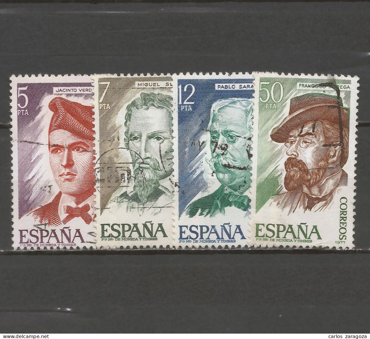 ESPAÑA 1977—Serie: Personajes 2398-2401, Yt 2037-40, Mi 2284/87—Timbres Oblitérés (o) Used Stamps - Gebruikt