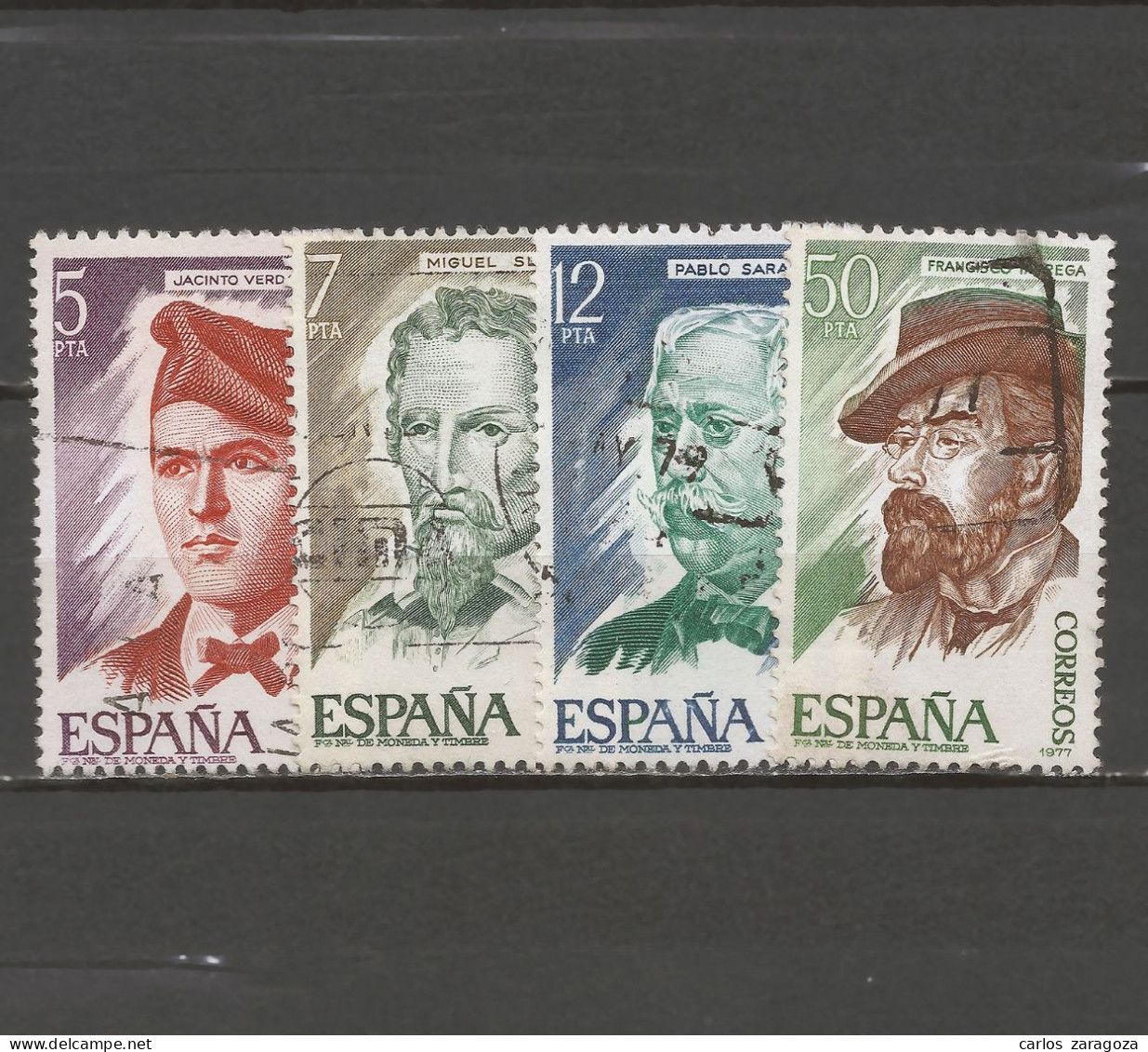 ESPAÑA 1977—Serie: Personajes 2398-2401, Yt 2037-40, Mi 2284/87—Timbres Oblitérés (o) Used Stamps - Usados