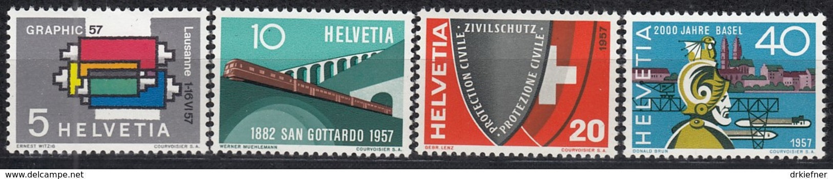 SCHWEIZ  637-640,  Postfrisch **, Jahresereignisse 1957 - Neufs