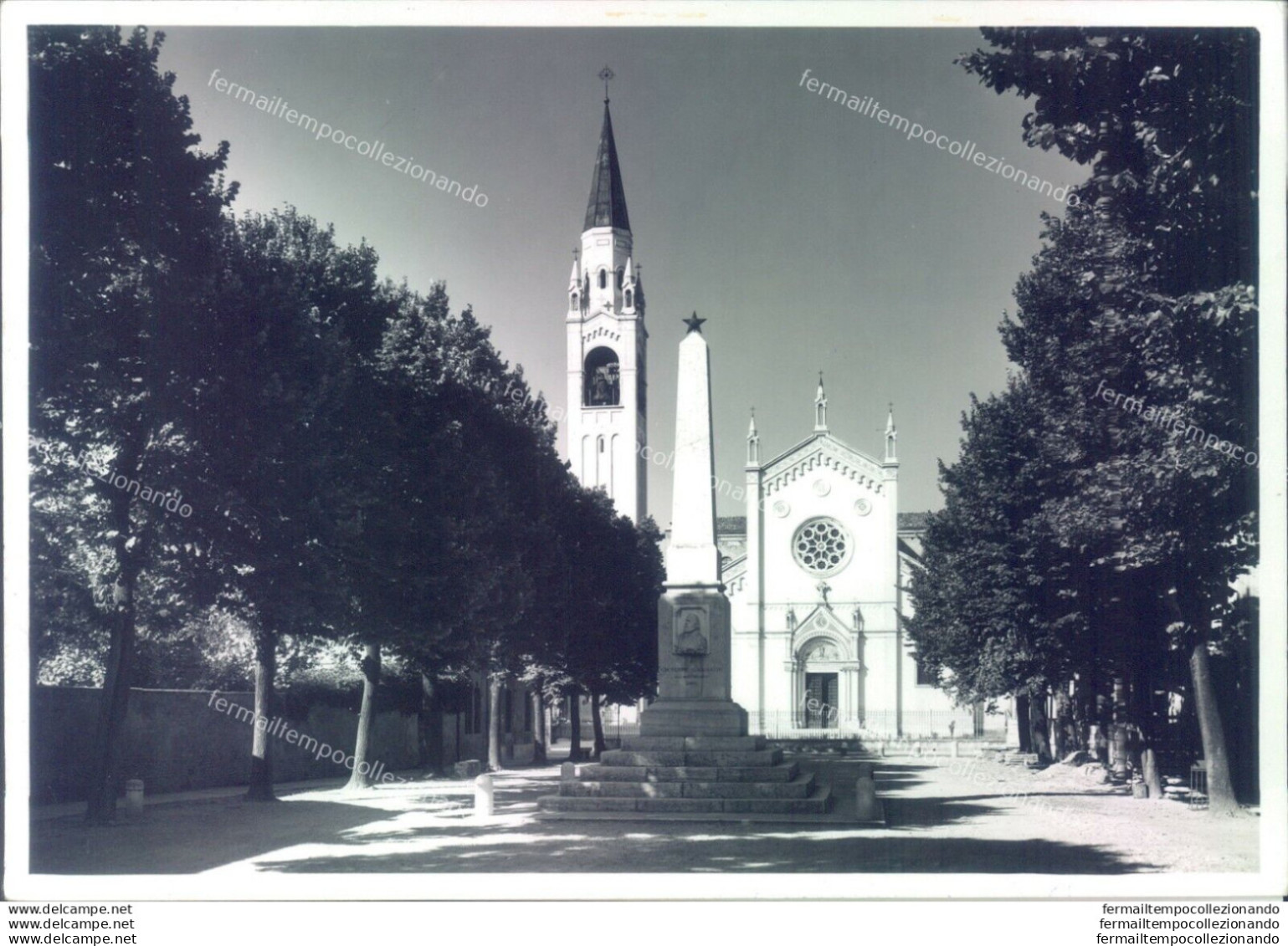 P192 Bozza Fotografica Ostiglia Chiesa Provincia Di Mantova - Mantova