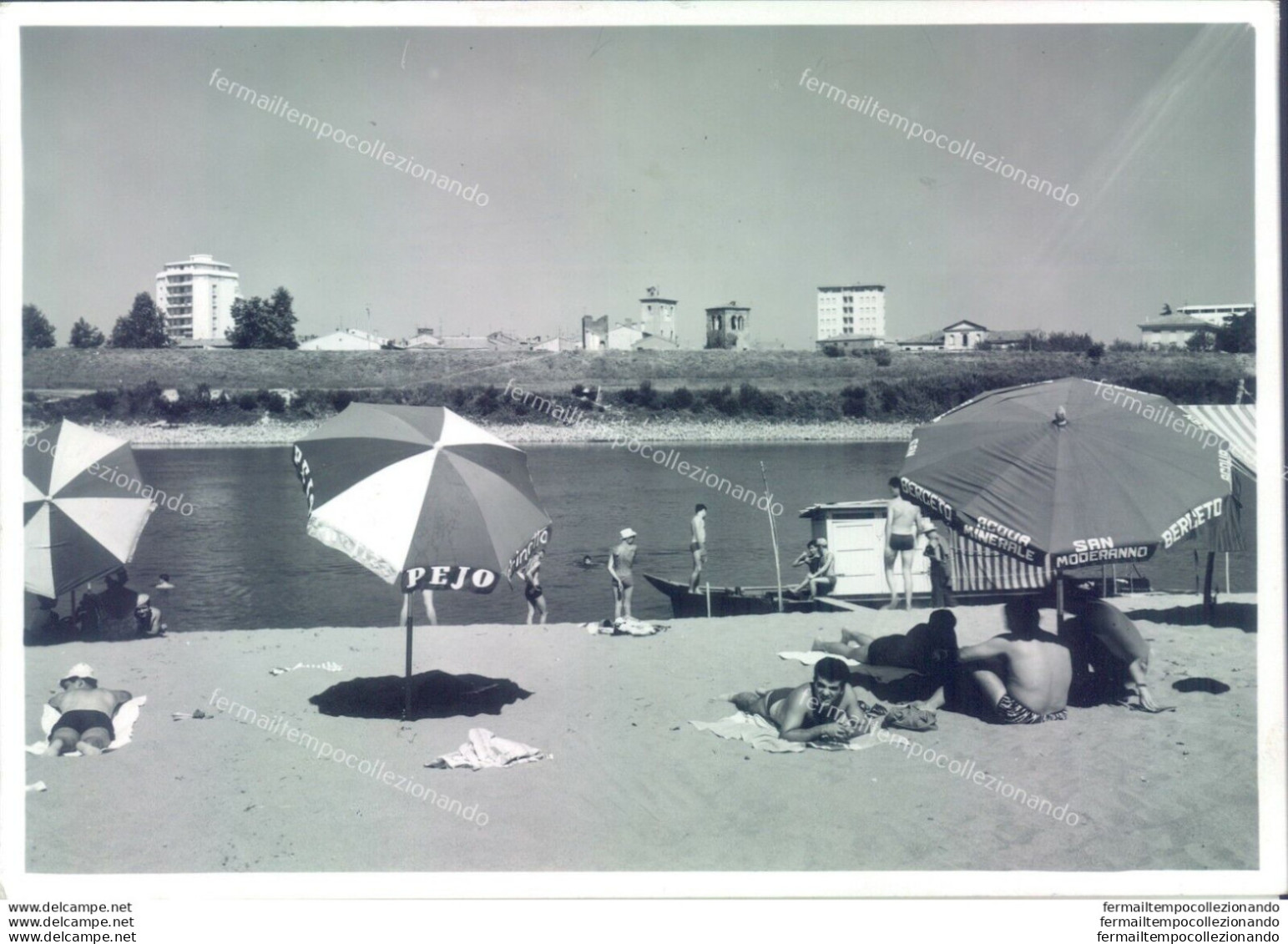 P191 Bozza Fotografica Ostiglia Spiaggia Sul Po  Provincia Di Mantova - Mantova