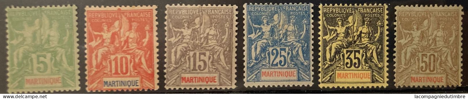 Martinique YT N° 44/49 Neufs *. TB - Ungebraucht