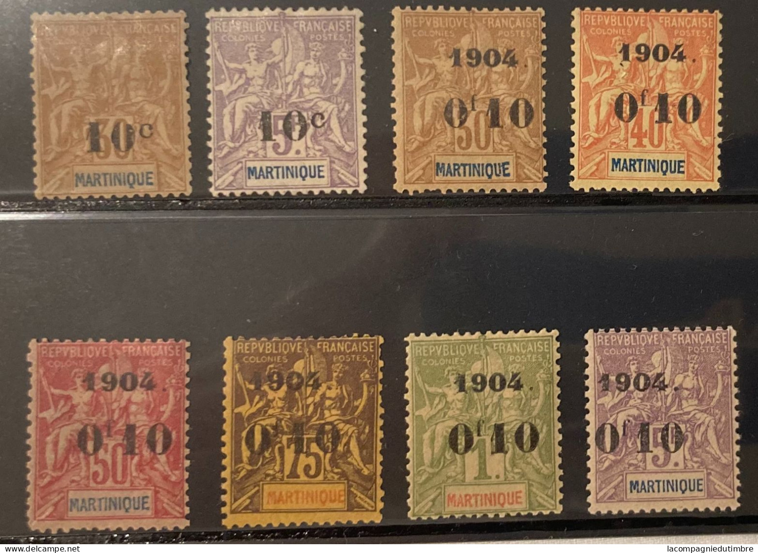 Martinique YT N° 52/59 Neufs *. TB - Unused Stamps