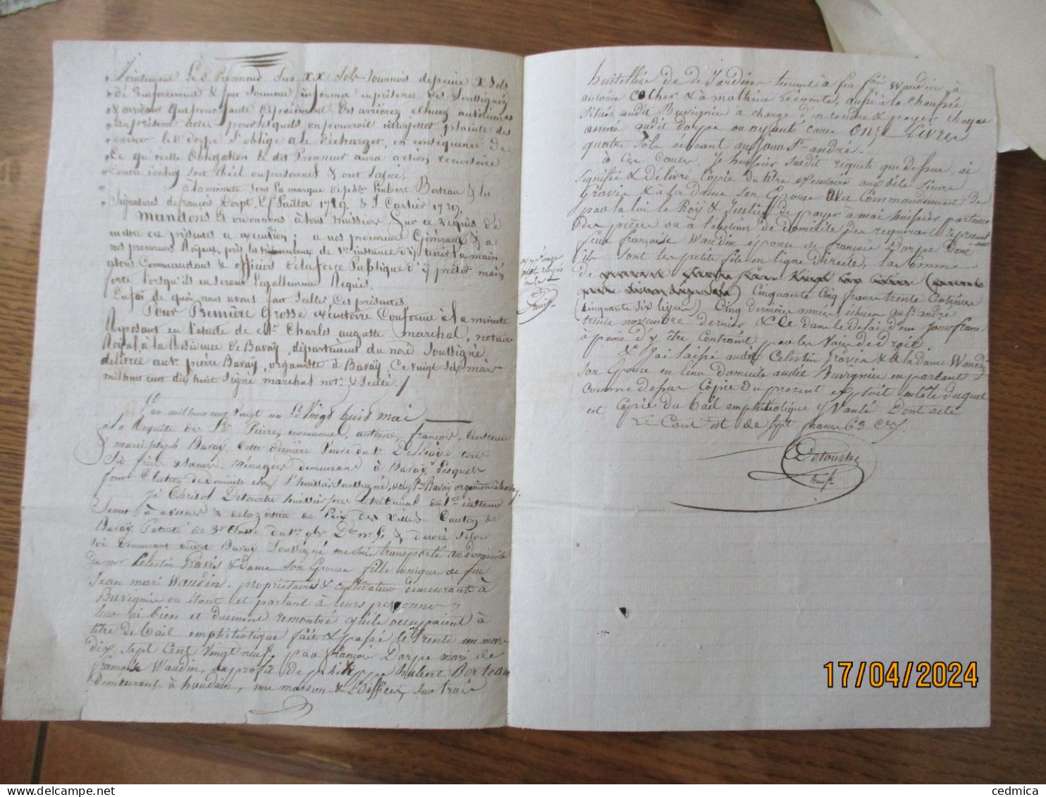 LOUIS PARLAGRACE DE DIEU ROY DE FRANCE & DE NAVARRE FAISONS SAVOIR QUE L'AN MIL SEPT CENT VINGT NEUF LE 31 MARS PARDEVAN - Manuscripten