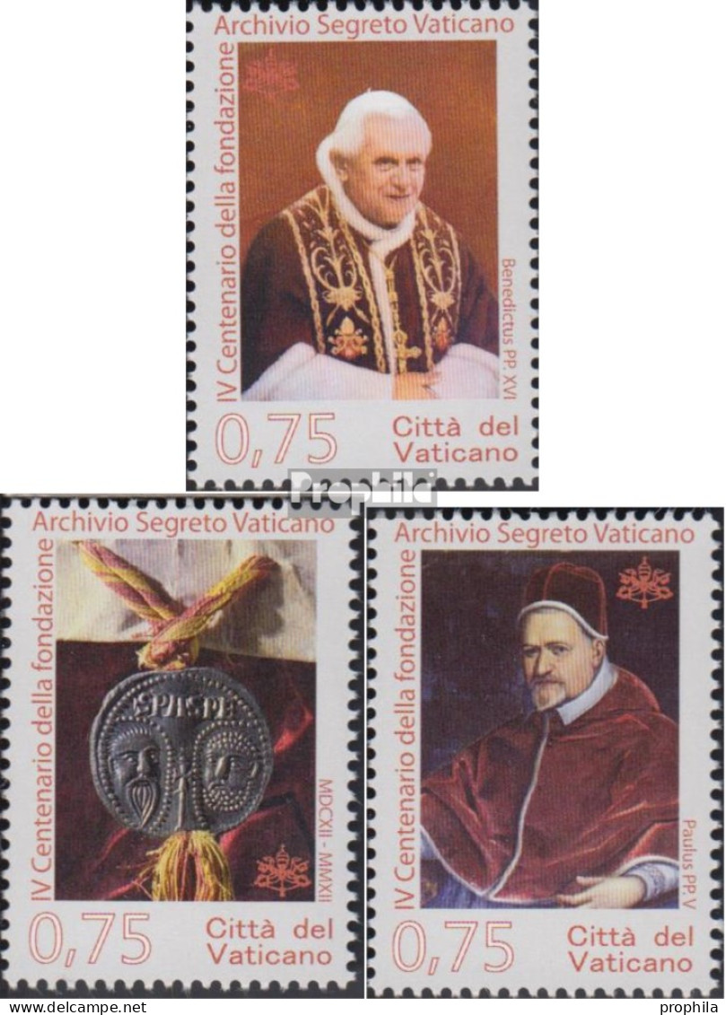 Vatikanstadt 1745-1747 (kompl.Ausg.) Postfrisch 2012 Vatikanisches Geheimarchiv - Unused Stamps