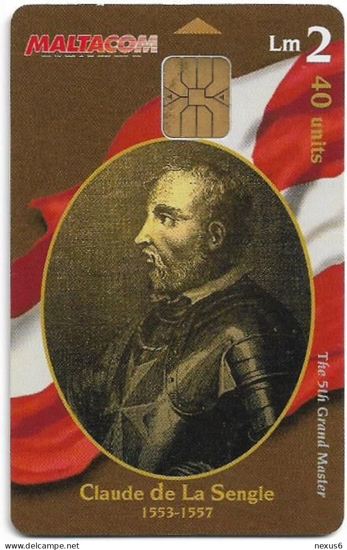 Malta - Maltacom - Maltese Grand Masters - Claude De La Sengle, 40Units, 20.000ex, Used - Malte