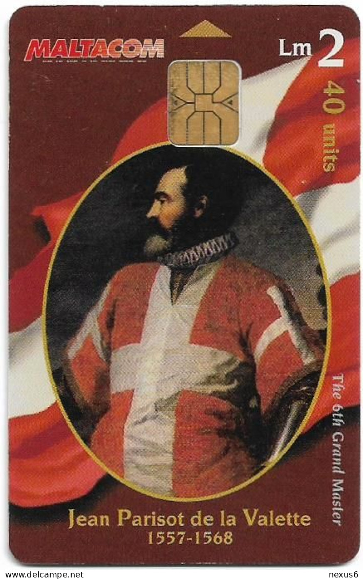 Malta - Maltacom - Maltese Grand Masters - Jean Parisot De La Valette, 40Units, 20.000ex, Used - Malte