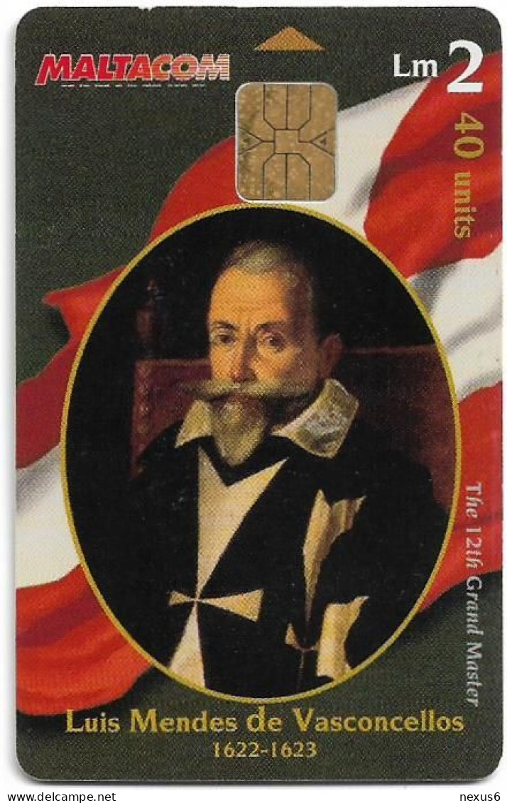 Malta - Maltacom - Maltese Grand Masters - Luis Mendes Vasconcellos, 40Units, 20.000ex, Used - Malte