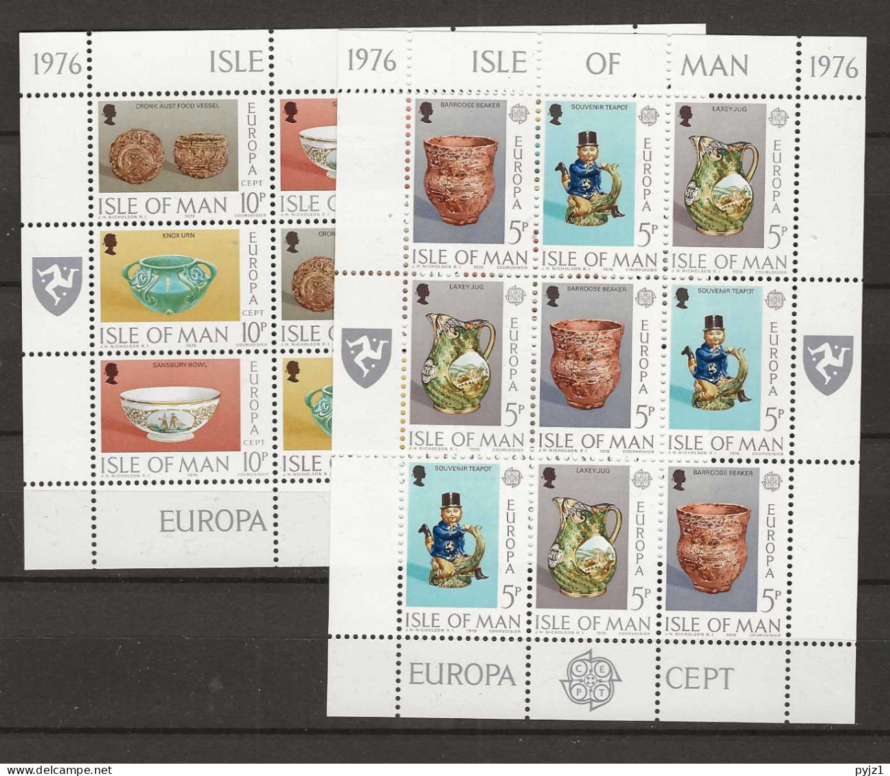 1976 MNH Isle Of Man Mi 82-87 Europa Sheets Postfris** - Man (Ile De)