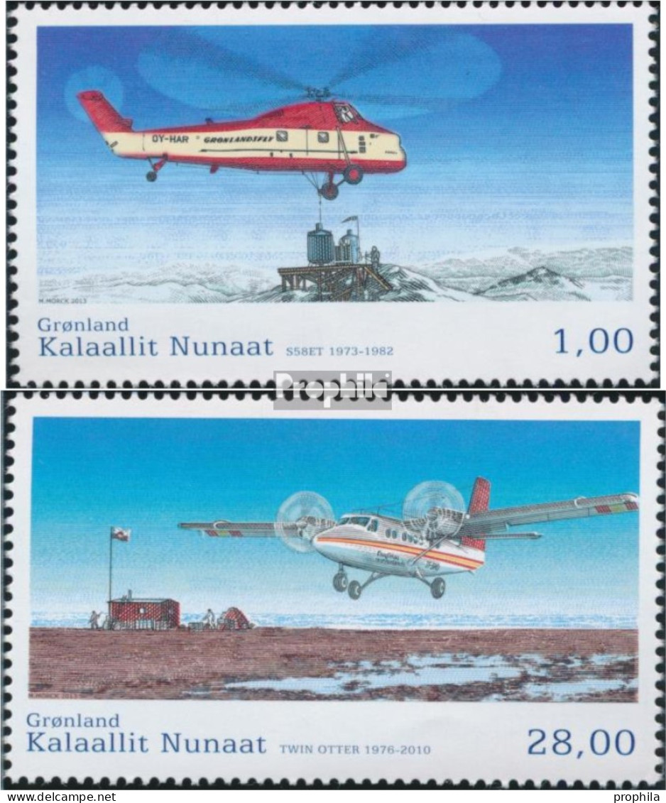 Dänemark - Grönland 650-651 (kompl.Ausg.) Postfrisch 2013 Luftfahrt - Ongebruikt