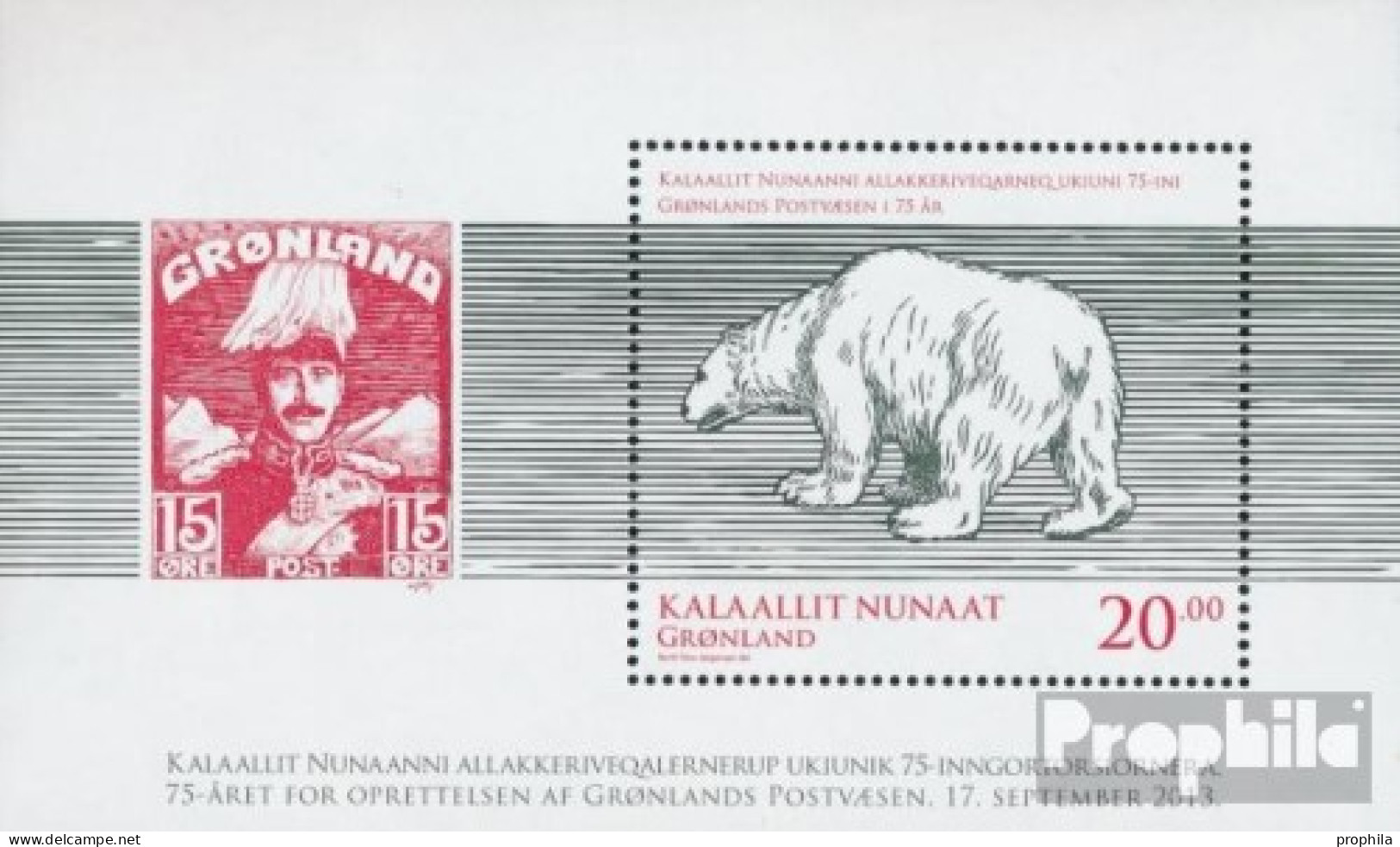 Dänemark - Grönland Block63A (kompl.Ausg.) Postfrisch 2013 Eisbär - Unused Stamps