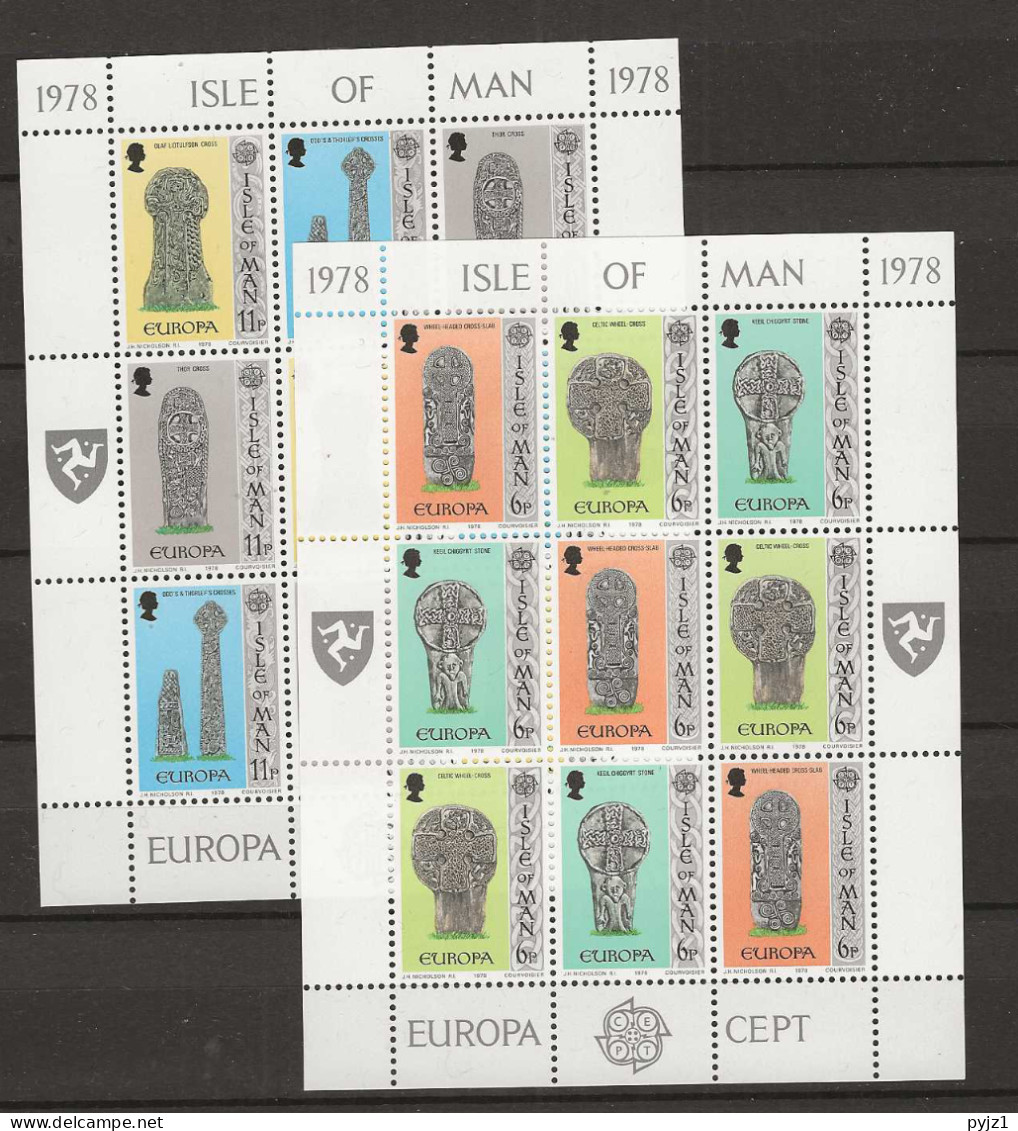 1979 MNH Isle Of Man Mi 122-27 Europa Sheets Postfris** - Man (Insel)