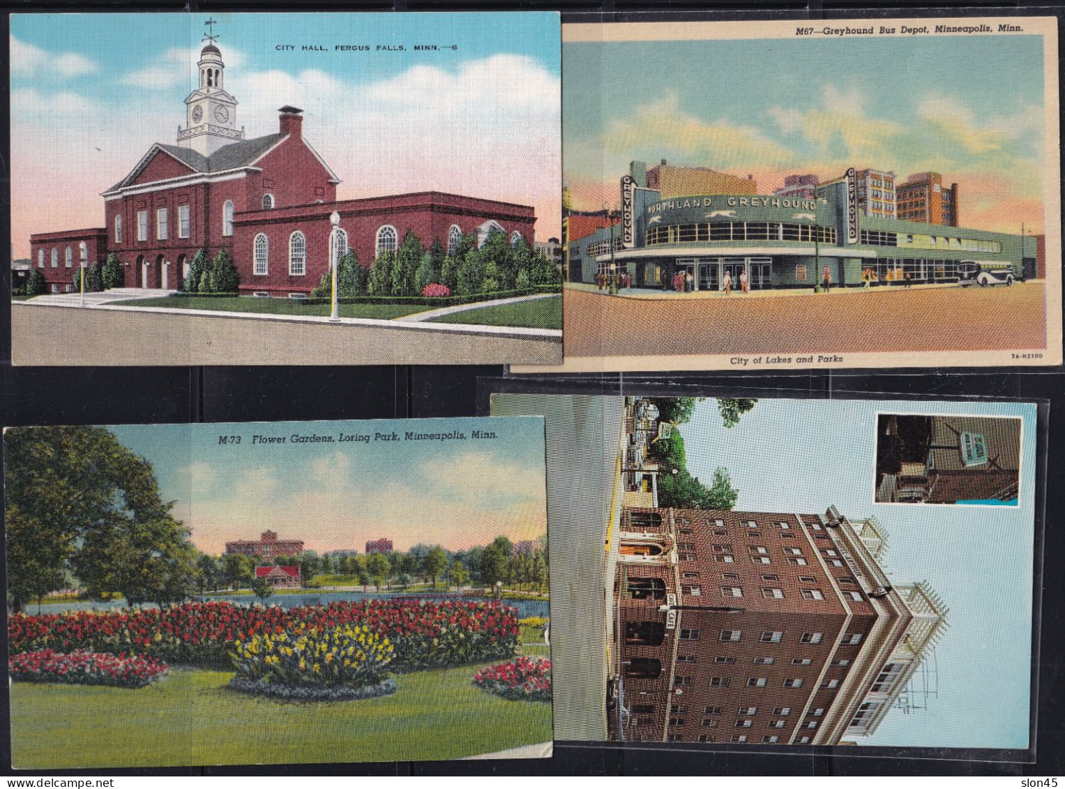 USA 4 Color Postal Cards Used/Unused Minn 16083 - Andere & Zonder Classificatie