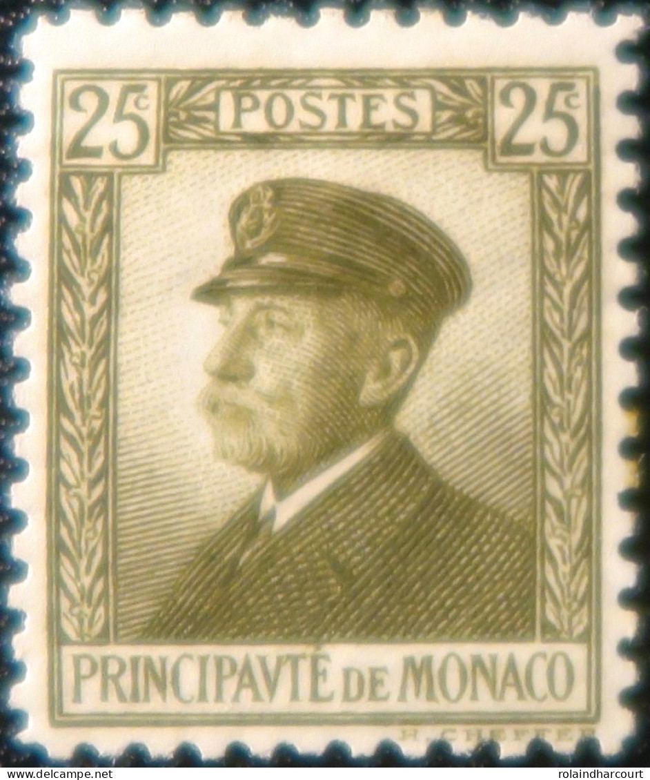 R2253/677BIS - MONACO - 1922/1923 - Prince Albert 1er - N°54a Brun-olive NEUF* - Neufs