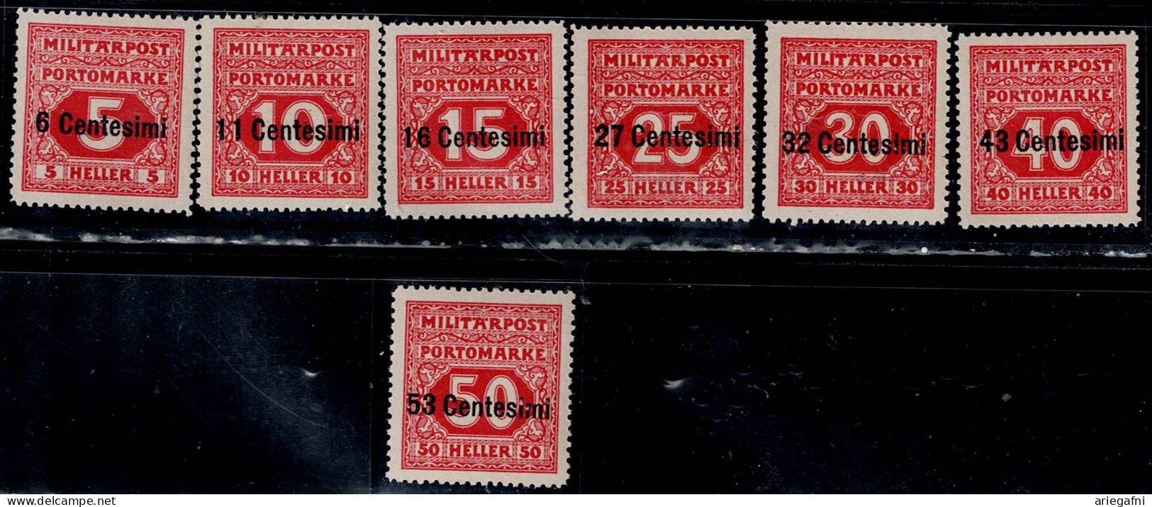 AUSTRIA 1918 AUSTRIA- HUNGARIA FELDPOST POSTAGE DUE MI No 1-7 MNH VF!! - Unused Stamps