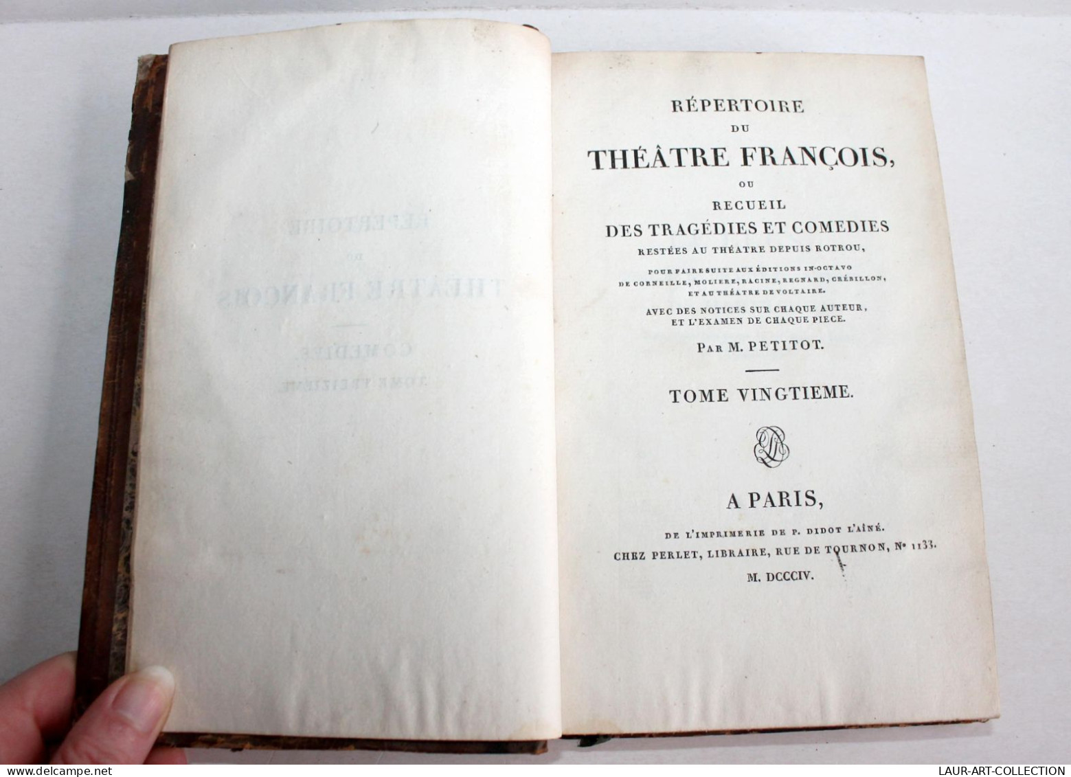 REPERTOIRE DU THEATRE FRANCOIS, RECUEIL DES TRAGEDIES & COMEDIES De PETITOT 1804 / ANCIEN LIVRE XIXe SIECLE (1803.178) - Französische Autoren