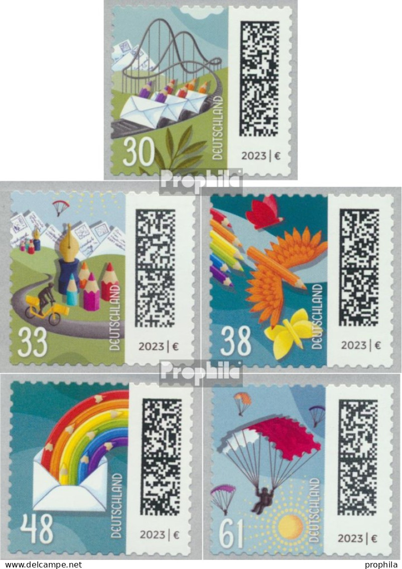 BRD 3740-3744 (kompl.Ausg.) Selbstklebende Ausgabe Postfrisch 2023 Welt Der Briefe - Unused Stamps