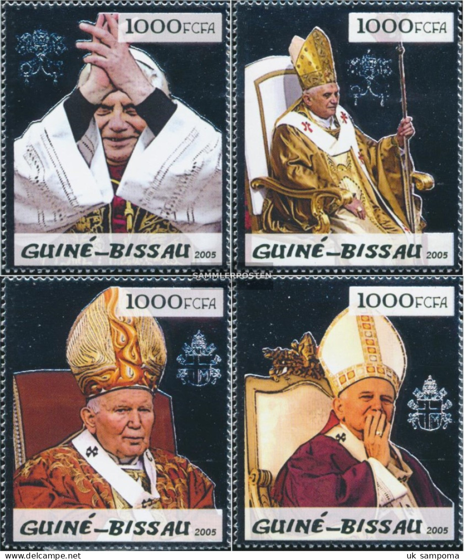 Guinea-Bissau 2996-2999 (complete. Issue) Unmounted Mint / Never Hinged 2005 Pope Benedikt + Johannes Paul II. - Guinea-Bissau