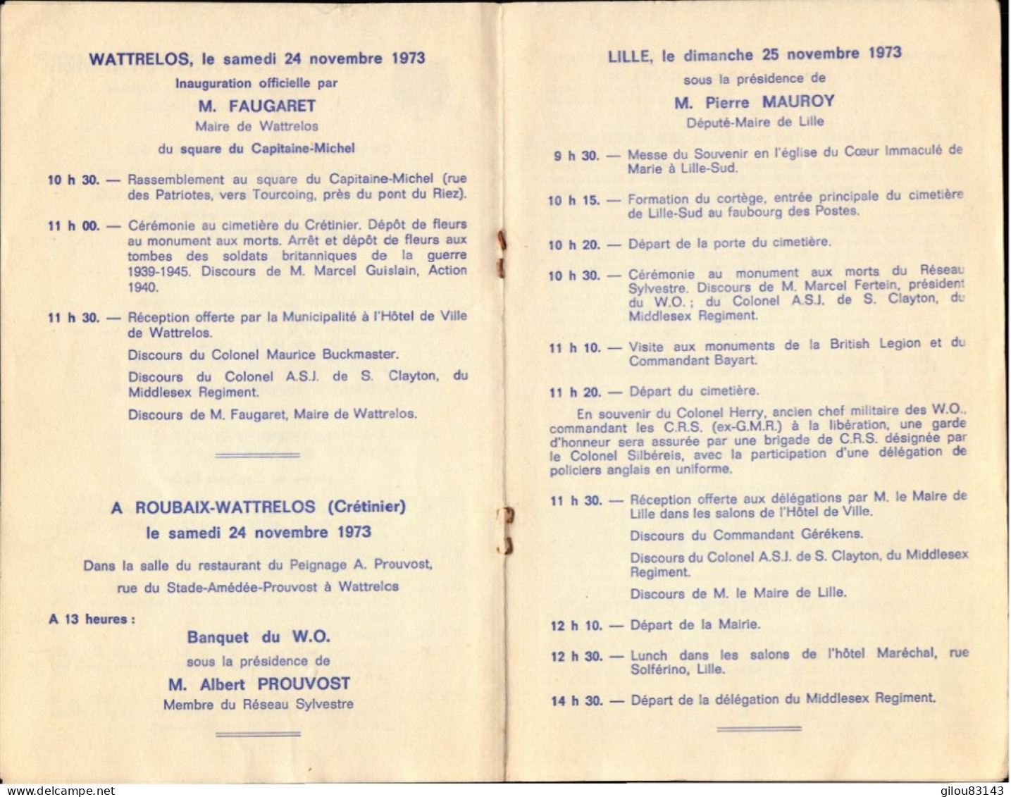 F.F.I., Reseau Sylvestre-Farmer, Capitaine Michel Trotobas (trentiéme Anniverssaire De Sa Mort) Livret De 4 Pages, 1973 - 1939-45