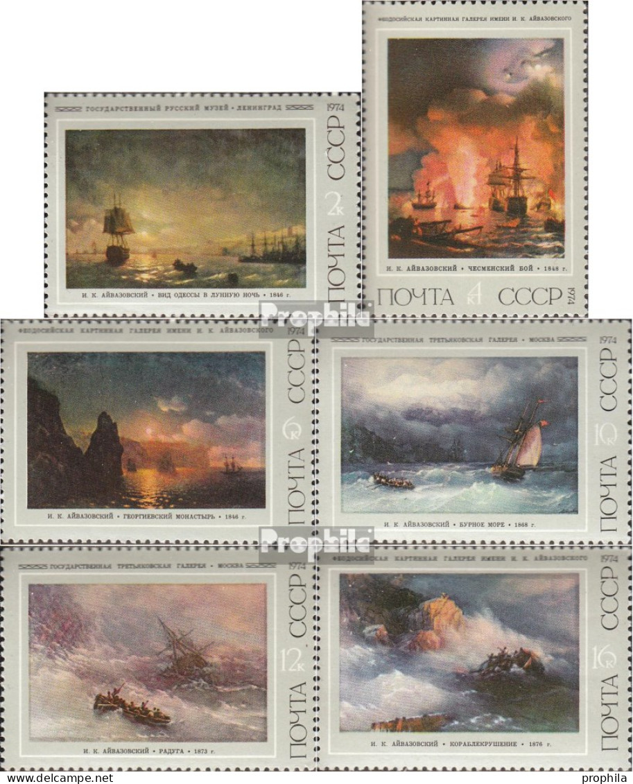 Sowjetunion 4219-4224 (kompl.Ausg.) Postfrisch 1974 Russische Malerei - Neufs