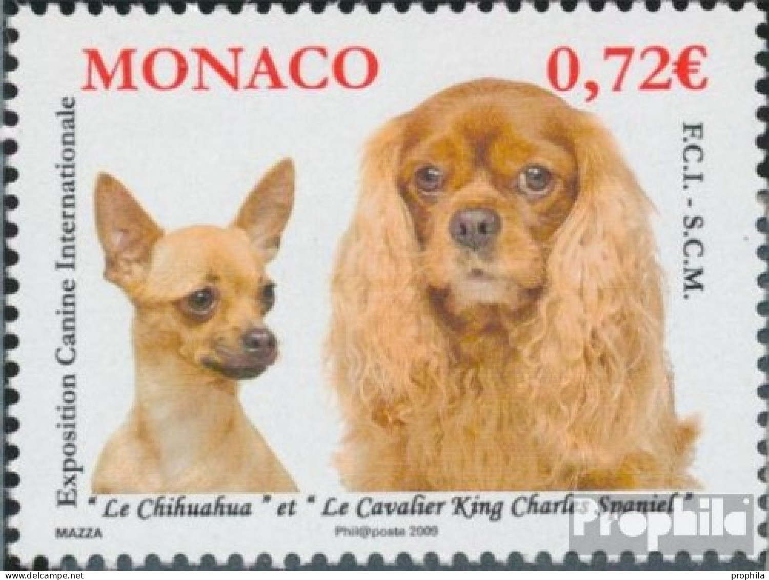 Monaco 2925 (kompl.Ausg.) Postfrisch 2009 Hundeausstellung - Neufs
