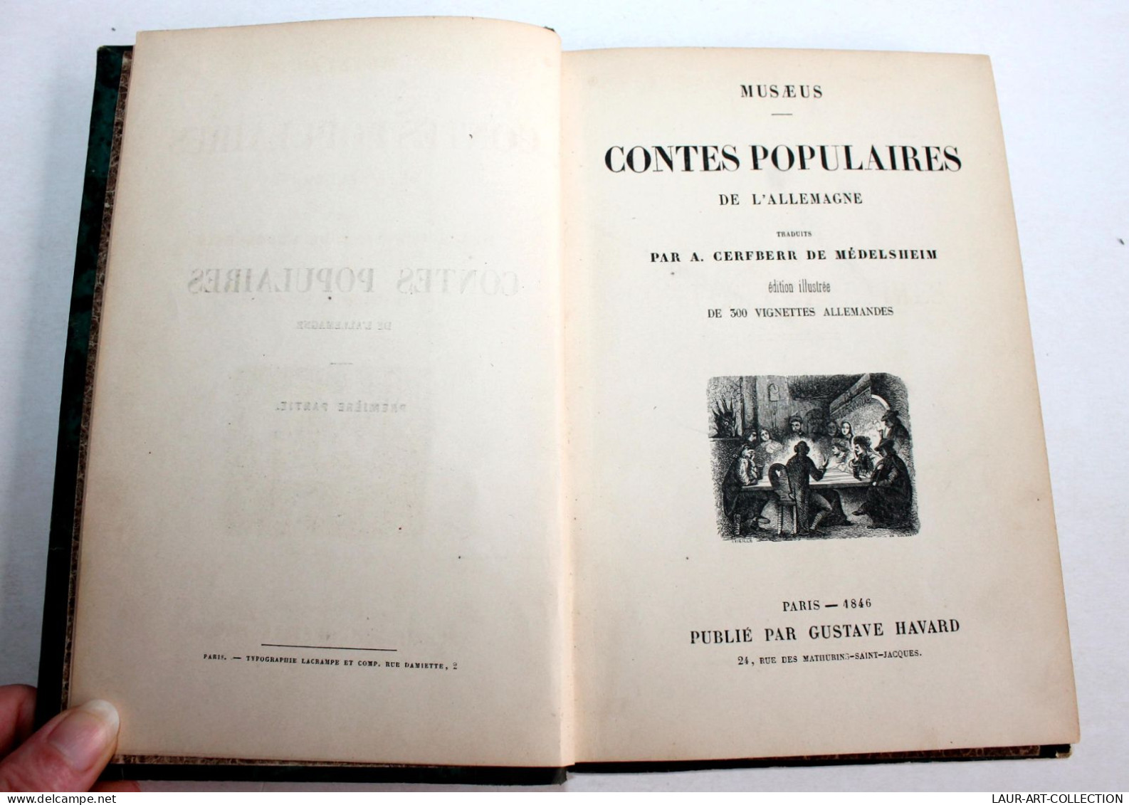 MUSAEUS CONTES POPULAIRES DE L'ALLEMAGNE TRADUIT DE MEDELSHEIM 300 VIGNETTE 1846 / ANCIEN LIVRE XIXe SIECLE (1803.179) - 1801-1900