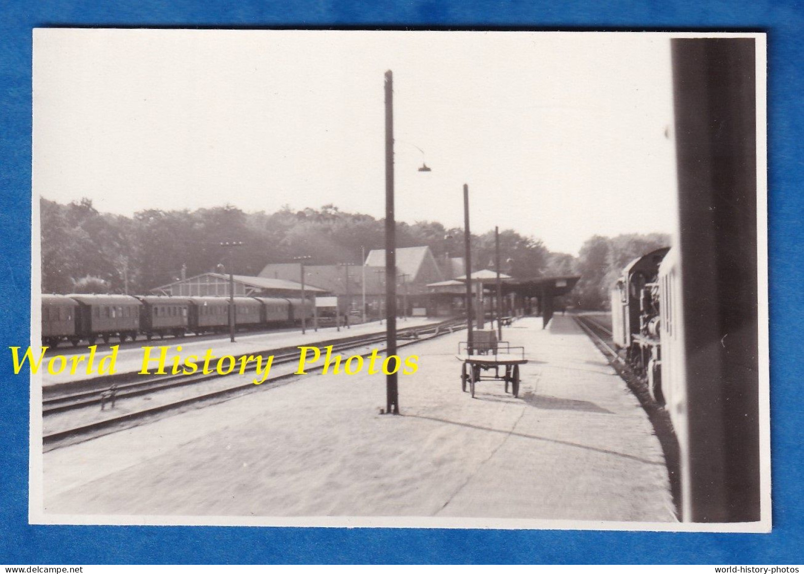 Photo Ancienne Snapshot - HERINGSDORF - Quai De La Gare - 1957 - Eisenbahn Bahn Train Wagon Chemin De Fer - Trenes