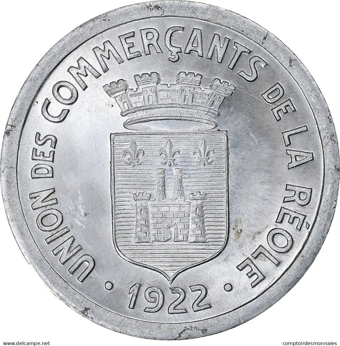 France, Union Des Commerçants De La Réole, 25 Centimes, 1922, SUP, Aluminium - Monétaires / De Nécessité