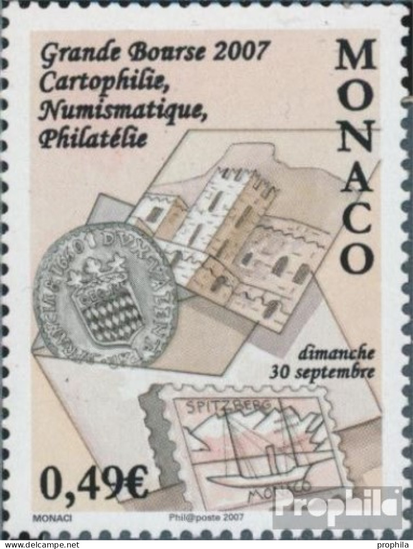 Monaco 2856 (kompl.Ausg.) Postfrisch 2007 Postkarten-,Münz-und Briefmarkenbör - Ungebraucht