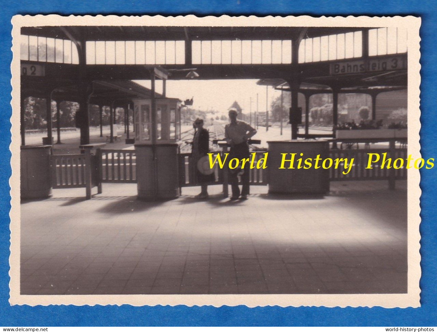 Photo Ancienne Snapshot - HERINGSDORF - Bahnhof - 1957 - Eisenbahn Bahn Train Wagon Chemin De Fer - Trenes