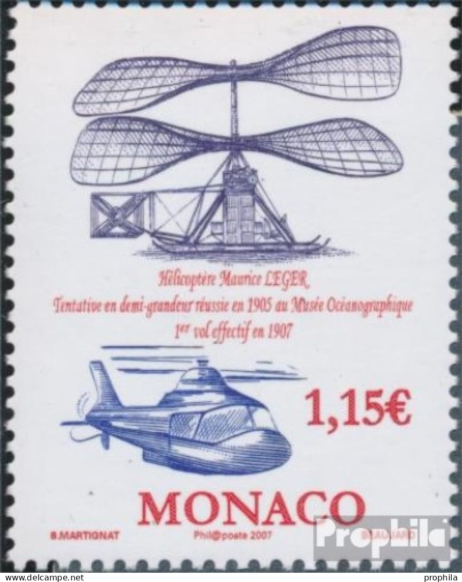 Monaco 2852 (kompl.Ausg.) Postfrisch 2007 100 Jahre Leger-Hubschrauber - Unused Stamps