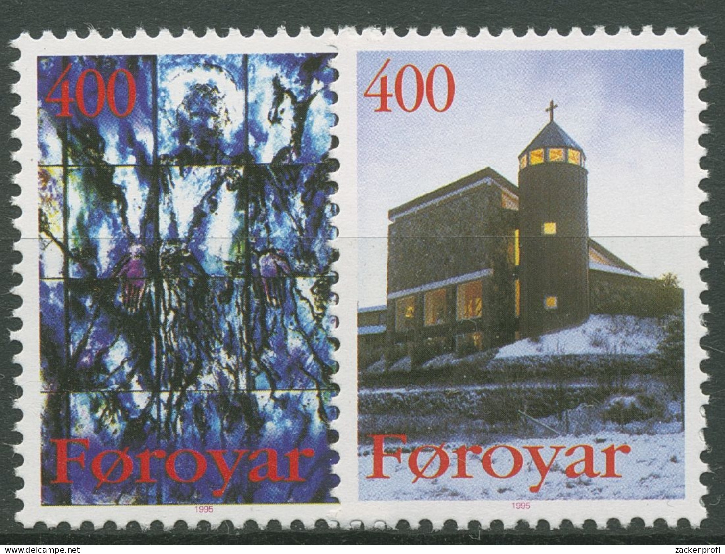 Färöer 1995 Katholische Kirche 289/90 Postfrisch - Féroé (Iles)