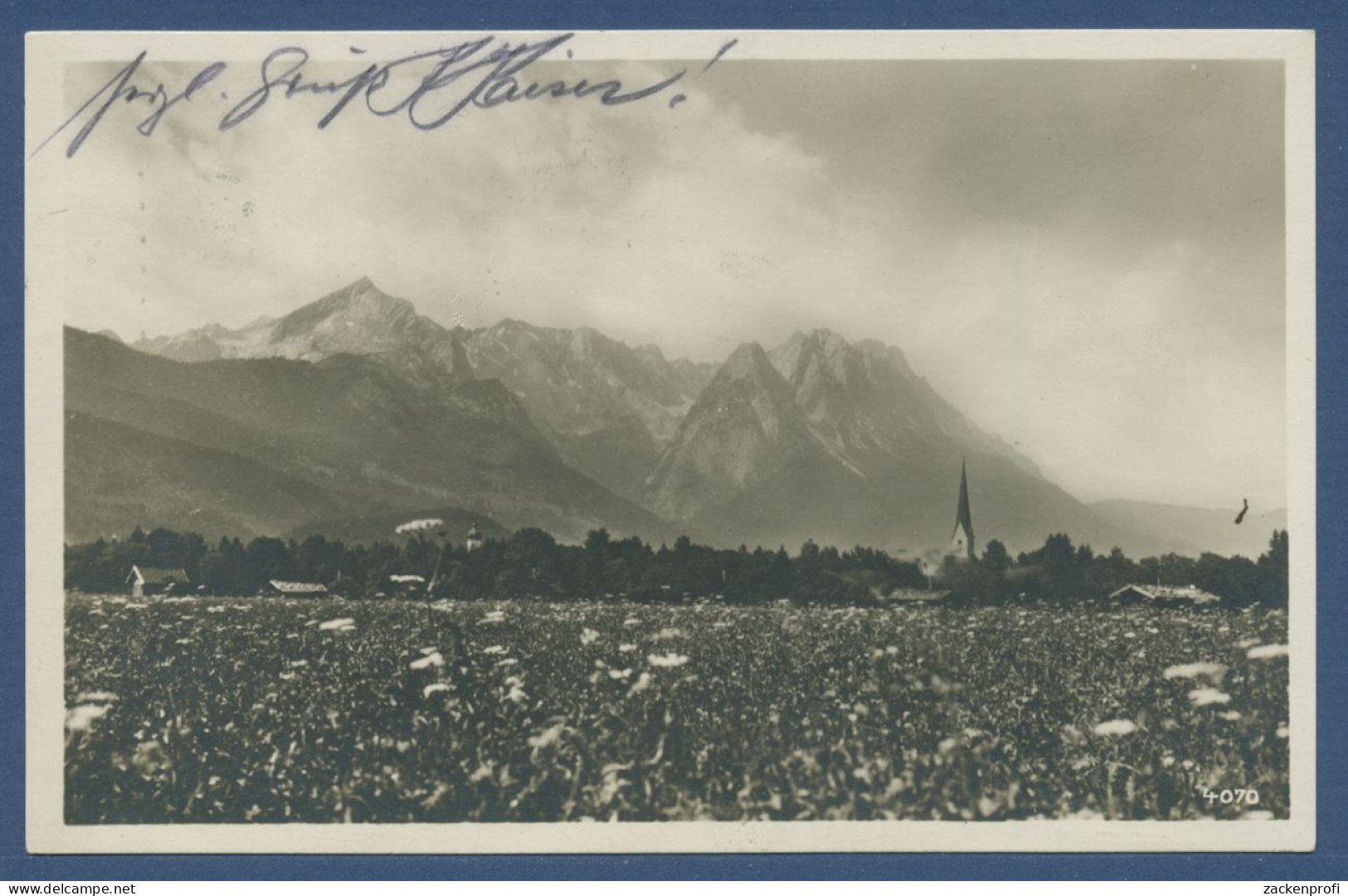 Garmisch-Partenkirchen Mit Zugspitze UndAlpspitze, Gelaufen 1928 (AK1404) - Garmisch-Partenkirchen