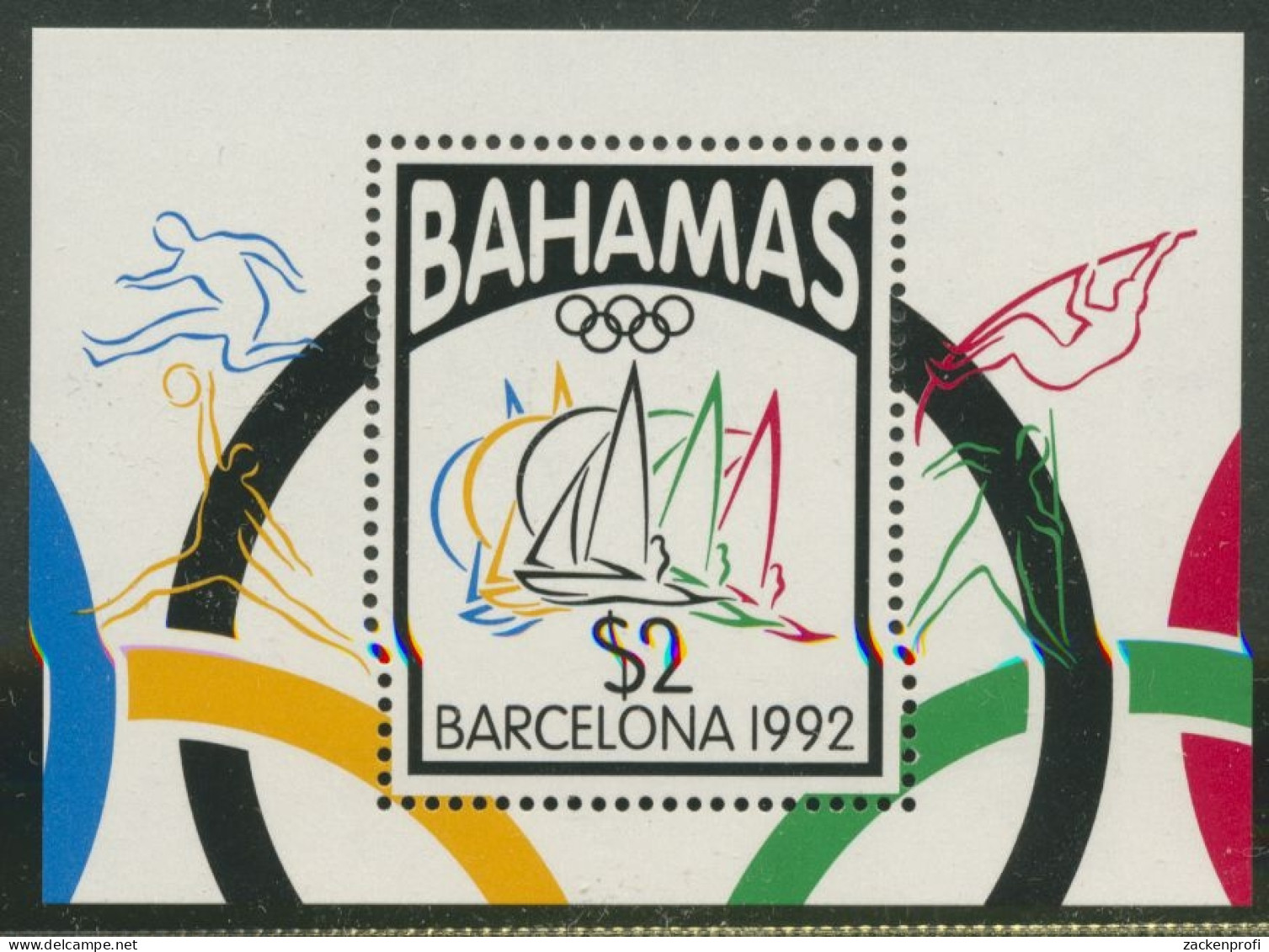 Bahamas 1992 Olympiade Barcelona Block 67 Postfrisch (C21929) - Bahama's (1973-...)