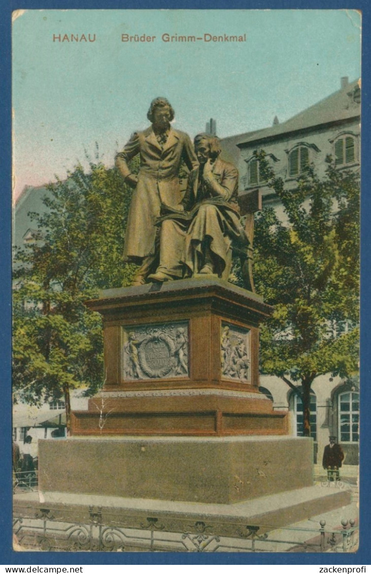 Hanau Brüder Grimm-Denkmal, Gelaufen 1917 Marke Fehlt (AK1390) - Hanau