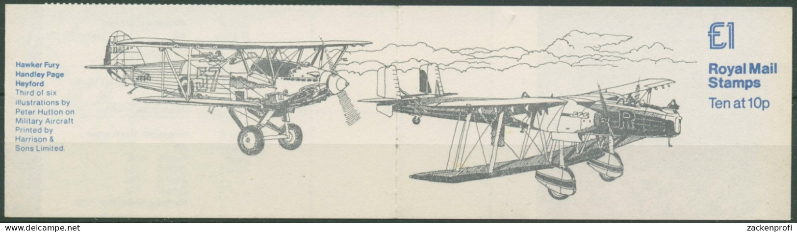 Großbritannien 1980 Militärflugzeuge: Hawker Fury MH 0-80 C Postfrisch (D74504) - Carnets