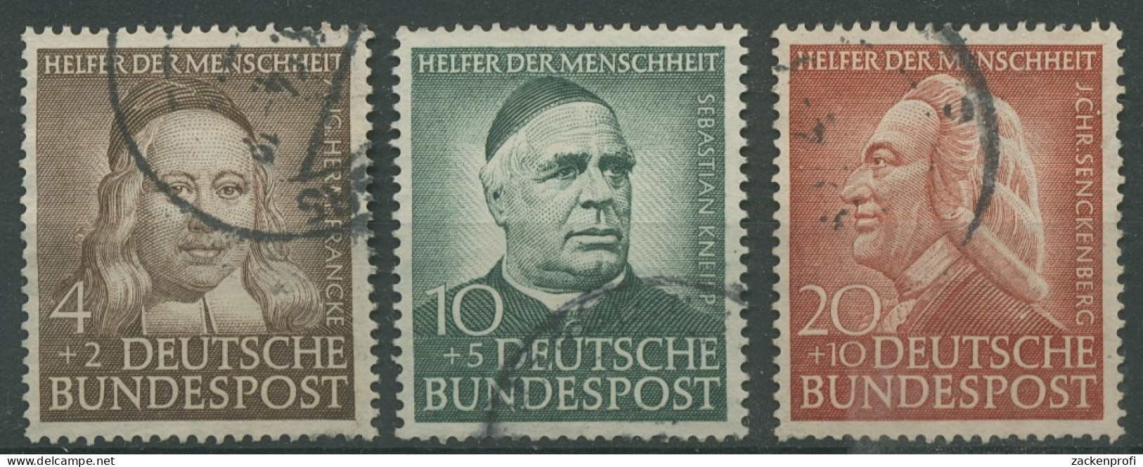 Bund 1953 Wohlfahrt 173/75 Gestempelt, Zum Teil Kleine Fehler, Wert: 30,00 - Usados