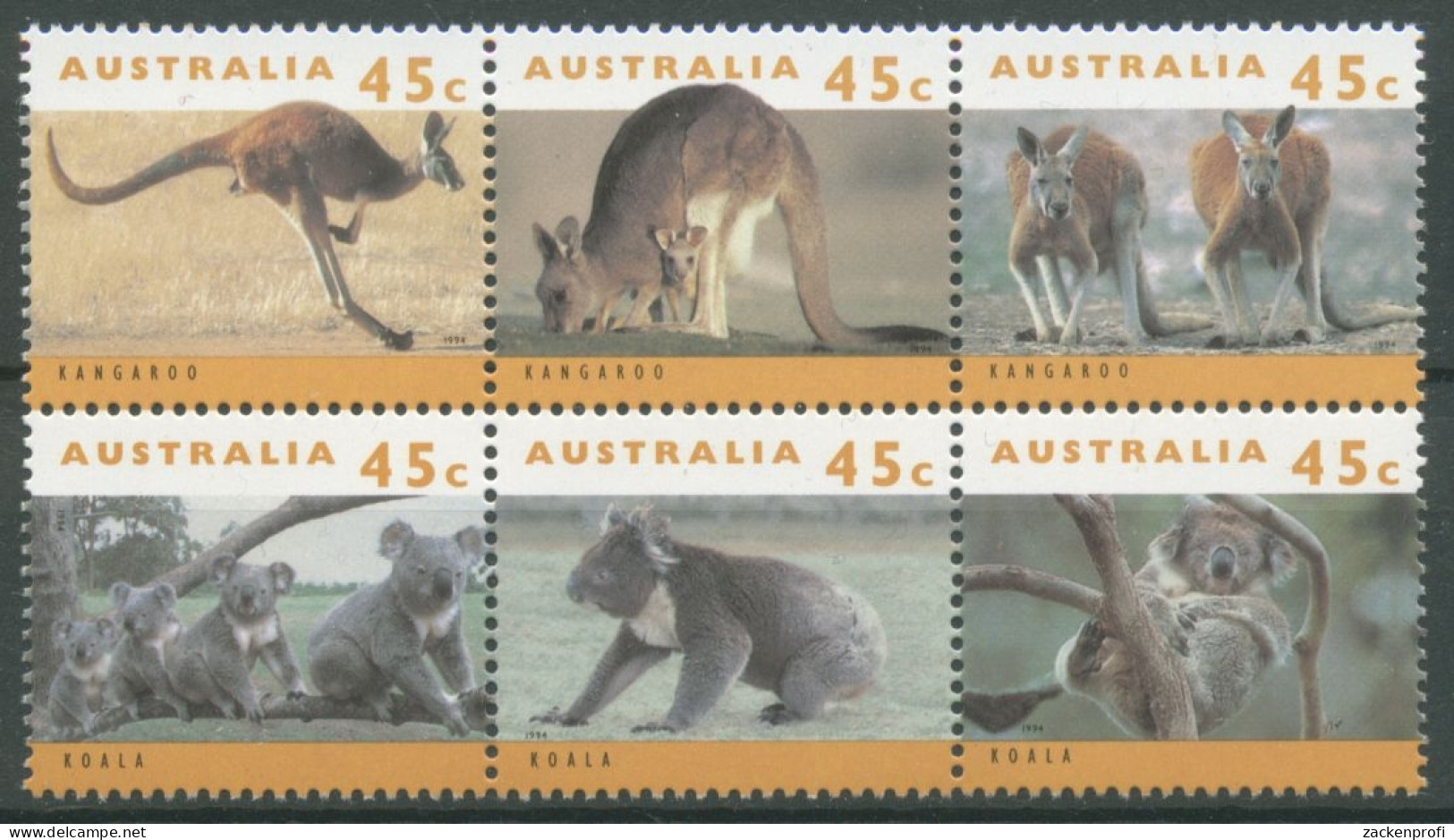 Australien 1994 Känguruhs Und Koalas 1402/07 A ZD Postfrisch - Nuovi