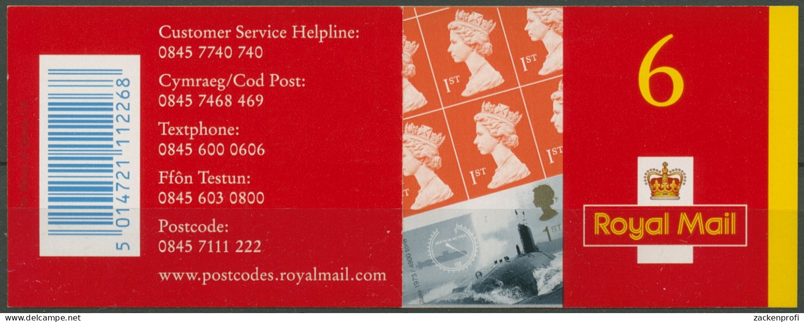 Großbritannien 2001 Royal Mail MH 0-255 Postfrisch (D74525) - Carnets